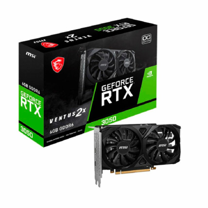 Placa de Vídeo PNY GeForce RTX 3050 Ventus 2x OC, 6gb GDDR6, 96bits, 912-V812-060 