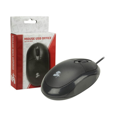 Mouse Usb 5+ Office 1000DPI Preto - 015-0043