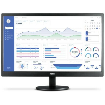 Monitor AOC 18.5 Polegadas LED, HD Widescreen, HDMI/VGA - E970SWHNL