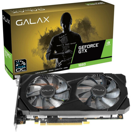 Placa de Vídeo Galax GeForce GTX 1660 (1-Click OC), 6GB GDDR5 – 60SRH7DSY91