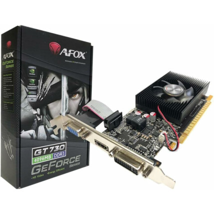 Placa de Vídeo Afox GeForce GT730, 4GB DDR3, 128Bits - AF730-4096D3L6