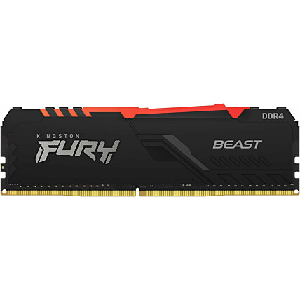 Memória RAM Kingston Fury Beast RGB 16gb 3200MHz DDR4 Preto – KF432C16BBA/16