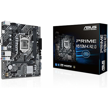 Placa mãe Asus Prime H510M-K R2.0, Intel LGA 1200, mATX, DDR4