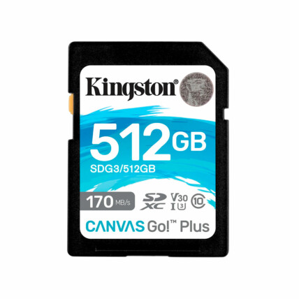 Cartão de Memória Kingston, 512gb, SD, Classe 10, Canvas Go Plus