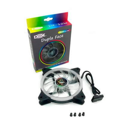 Cooler Fan Dex 120mm Com Led RGB Duplo - DX-12W