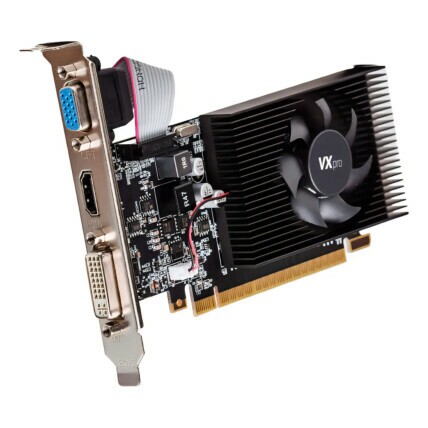 Placa de Vídeo VX Pro GeForce GT 730, 2GB, DDR3, 64 Bits, Low Profile, HDMI/DVI/VGA - VXGT730LP-2GD3-A