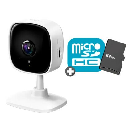 Câmera de Video Wi-Fi TP-Link Tapo TC60 com Visão Noturna e com MicroSD 64Gb Branco