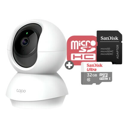 Câmera de Segurança Interna TP-Link Pan/Tilt 360°, Wifi,1080p Full HD, Visão Noturna, Tapo TC70