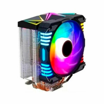 Cooler Exbom p/ CPU AMD e Intel c/4 Tubos Heat-Pipes Hidraulico RGB - CP-H5400