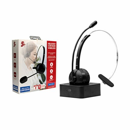 Headset Office Sem Fio Bluetooth 5+, Preto - HS-200 - 015-0103