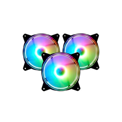 Kit de 3 Fans ARGB 120mm Liketec Colorful ARGB, com Controladora, 2025