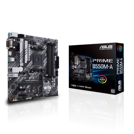 Placa mãe Asus Prime B550M-A, AMD AM4, mATX, DDR4 – 90MB14I0-C1BAY0
