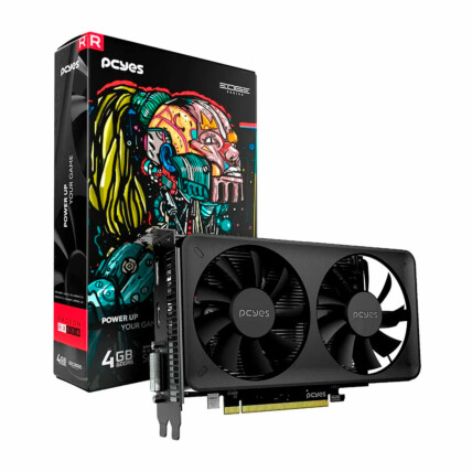 Placa de Vídeo PCYes Radeon RX 550 Edge Series, 4gb GDDR5, 128-bit, Dual Fan, PVEX5504GBDFBR