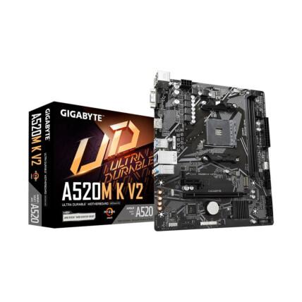 Placa mãe Gigabyte A520M K V2, Chipset AMD, Socket AM4, DDR4, mATX