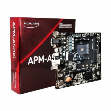 Placa mãe PCWare, DDR4, Chipset A520,  Socket AMD AM4, mATX, APM-A520G