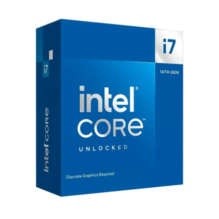 Processador Intel Core i7-14700KF, 14ª Geração, 5.6 GHz Max Turbo, Cache 33MB, 20 Núcleos, 28 Threads, LGA1700, BX8071514700KF