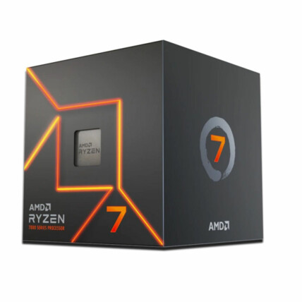 Processador AMD Ryzen 7 7700, 3.8GHz (5.3GHz Turbo), Cache 40MB, 8 Núcleos, Vídeo Integrado, AM5 – 100-100000592BOX
