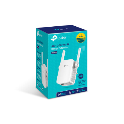 Repetidor de Sinal Wi Fi Mesh TP-Link, AC1200, Wireless Dual Band, com Duas Antenas, RE305