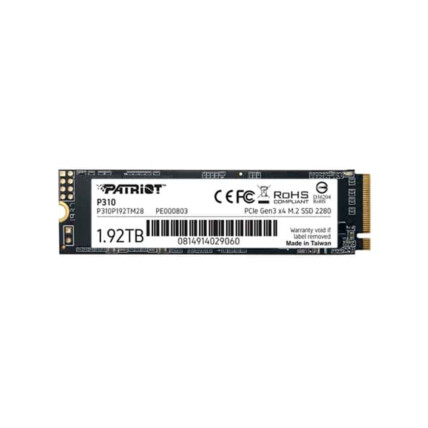 SSD M2 Patriot P310, 1.92TB, 2280, PCIe Gen 3x4, NVMe, P310P192TM28