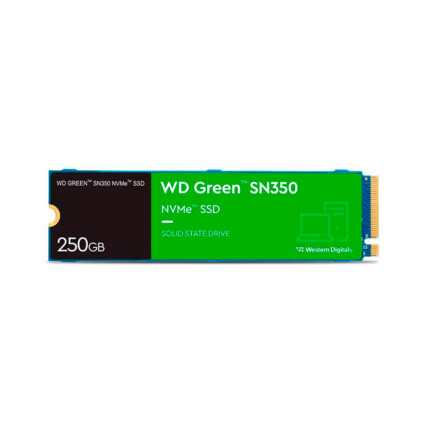 SSD M2 250gb WD Green SN350, NVMe, Leitura 2400mbps e Gravação 1500mbps
