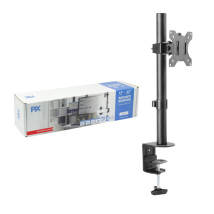 Suporte para Monitor Ajustável Pix, de 13" a 32" Polegadas, com Morça, Preto, 079-0010